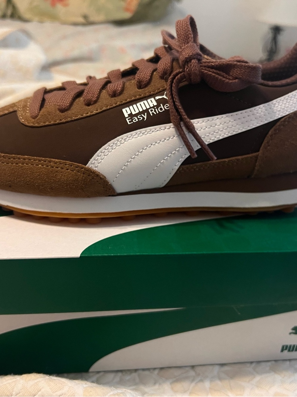 Puma Easy Rider Men's Brown & White Low-Top Sneakers